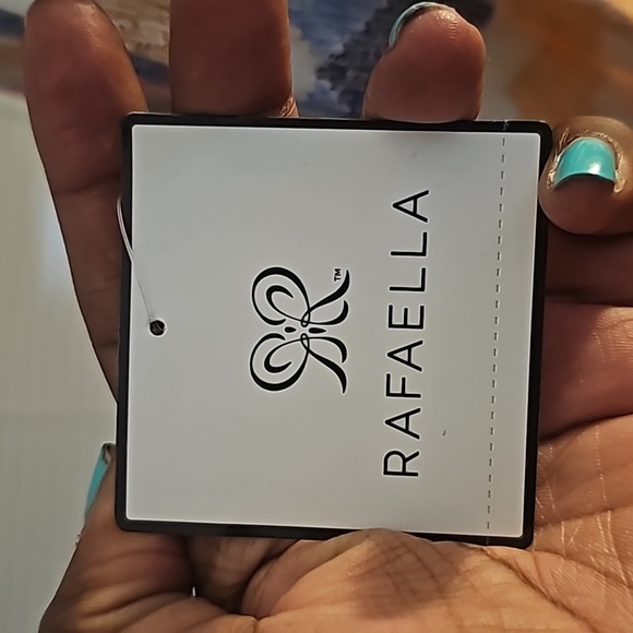 Rafaella Multicolor 3/4 Sleeve Blouse Large - Picture 7 of 9